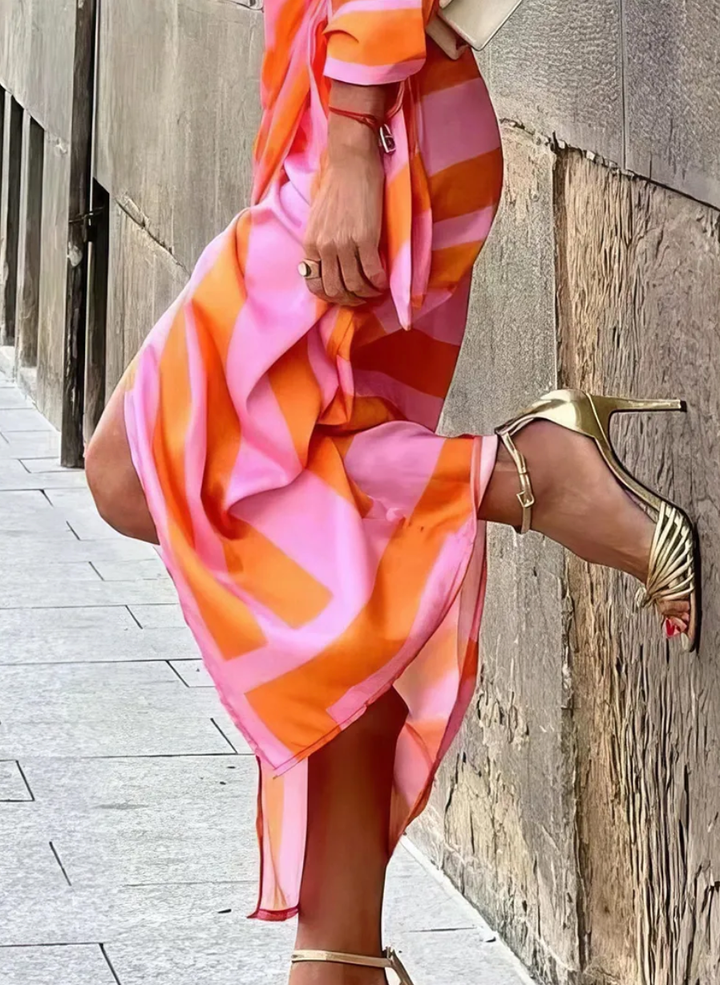 Miral – Elegantes Wickelkleid mit Muster