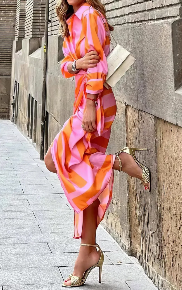 Miral – Elegantes Wickelkleid mit Muster