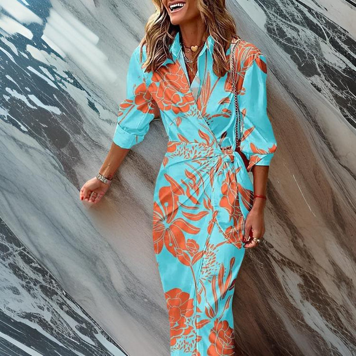 Miral – Elegantes Wickelkleid mit Muster